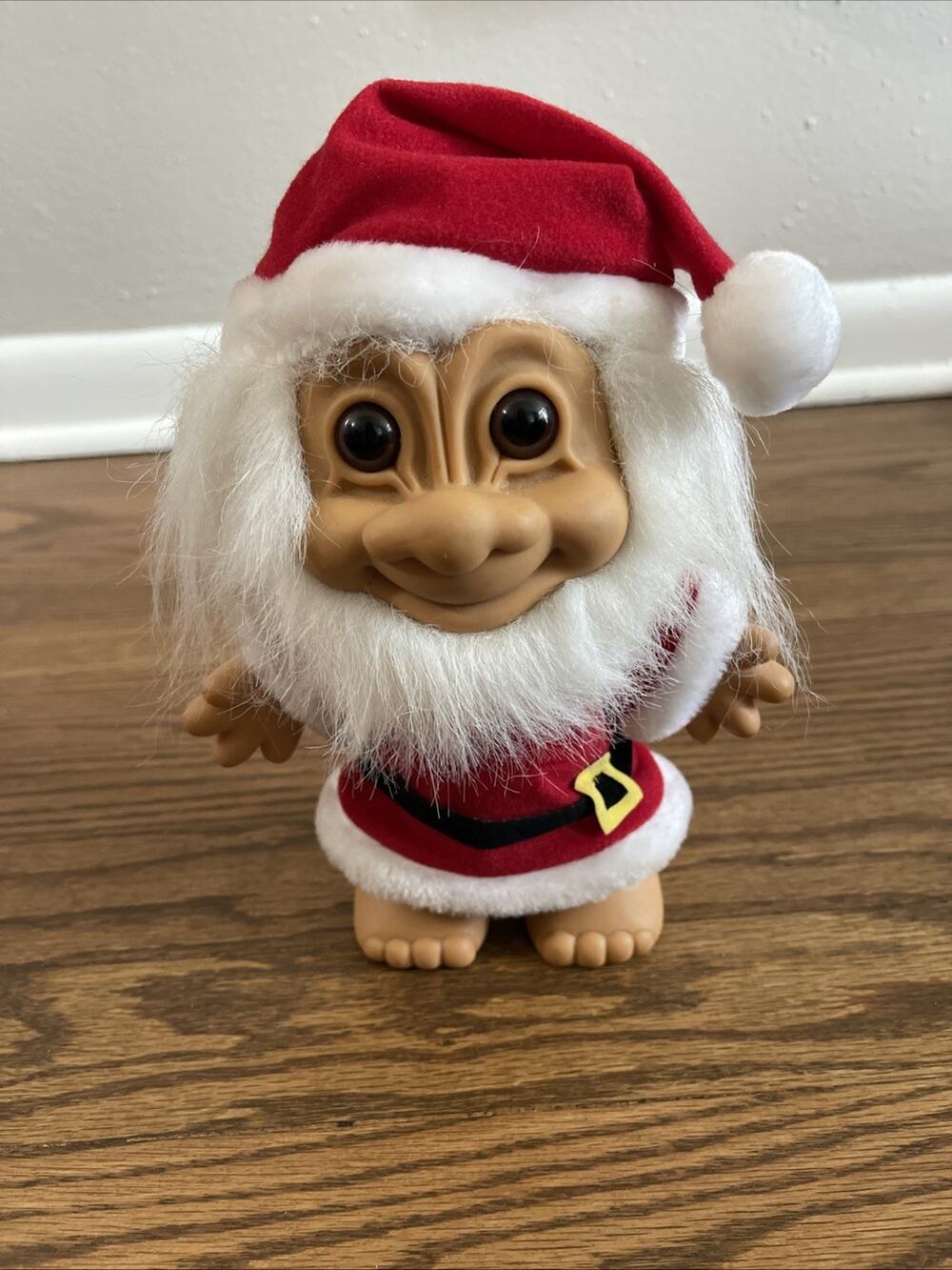 Large 8" Inches Christmas RUSS TROLL Doll Holiday Santa Claus Smiley Vintage